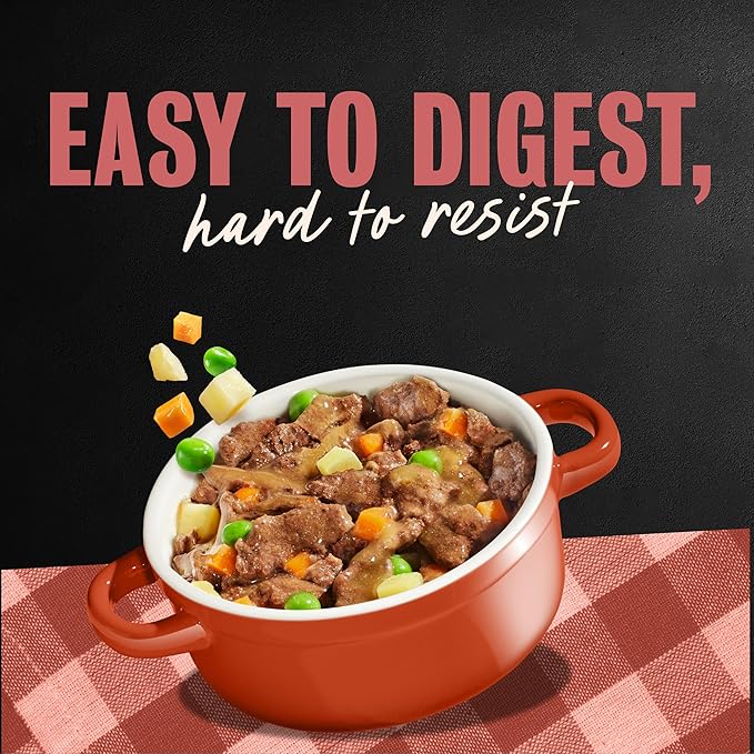 Cesar Home Delights Adult Soft Wet Dog Food Beef Stew, 3.5 oz. Easy Peel Dog Food Tray, 24 Count (Pack of 1)