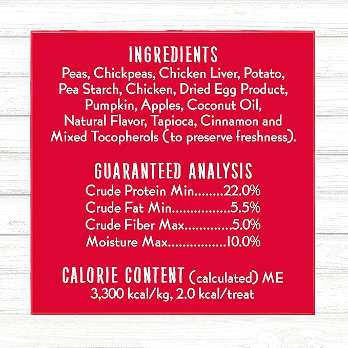 Charlee Bear Crunch Grain Free Dog Treats, Chicken,Pumpkin and Apple, 8 Ounce Resealable Bag,Low Calorie Training Treats for Dogs,Limited Ingredient,Healthy,Crunchy Dog Snacks, Made in USA (Pack of 2)