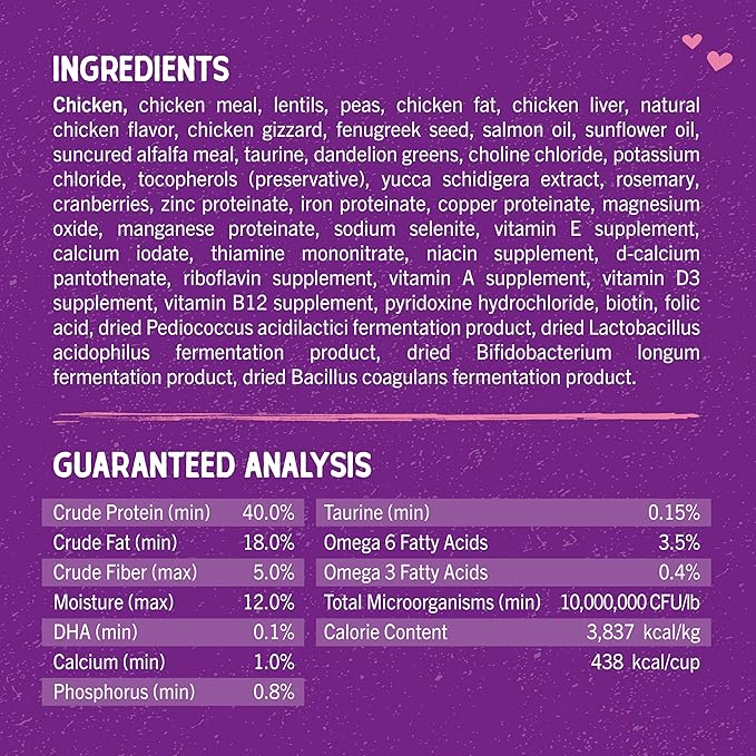 Stella & Chewy's Raw Coated Premium Kibble Cat & Kitten Food – Grain Free, Protein Rich Meals – Cage-Free Chicken for Kittens Recipe – 5 lb. Bag (Pack of 2)