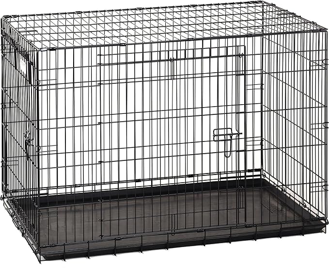 Precision Pet Products Two Door Great Crate Wire Dog Crate, 42 Inch, For Pets 70-90 lbs, With 5-Point Locking System