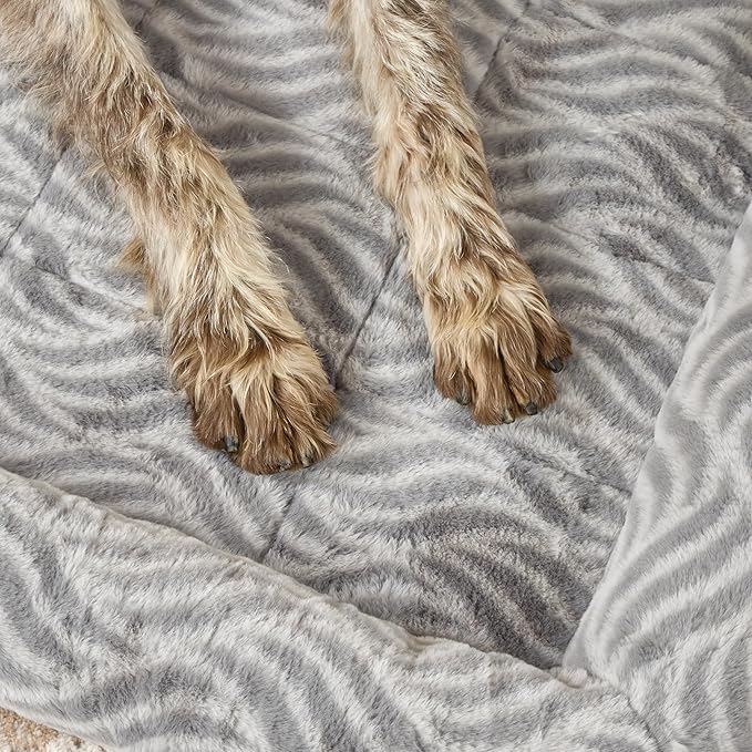 MidWest Homes for Pets QuiteTime Deluxe Wave Bolster Bed for Small Dogs; Easily Machine Wash and Dry; Gray; 24"; 40224-WVGY
