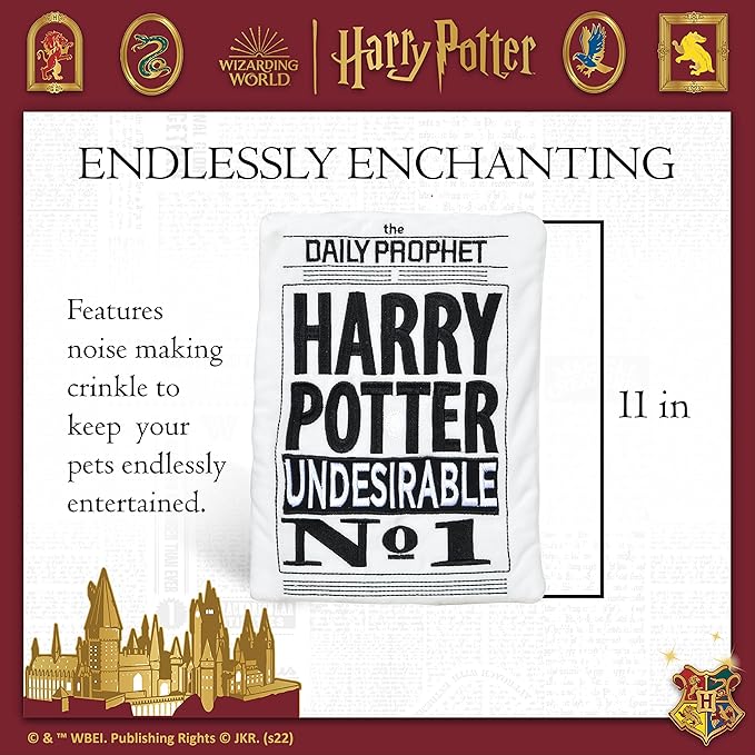 Harry Potter: Daily Prophet Newspaper Crinkle Pet Toy | Harry Potter Dog Toy Daily Prophet Newspaper Crinkle Toy For Pets | Dog Toy Daily Prophet Harry Potter
