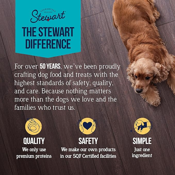 Stewart 100% Chicken Liver Dog Treats, 16.8 oz Tub, ~315 Pieces, Freeze Dried Raw, Single Ingredient, 60% Protein Training Treats or Meal Topper, Grain Free, Gluten Free