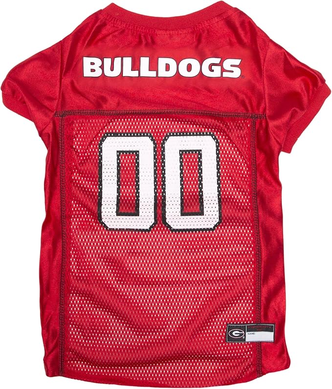 Pets First NCAA College Georgia Bulldogs Mesh Jersey for DOGS & CATS, Medium. Licensed Dog Jersey with your Favorite Football/Basketball College Team