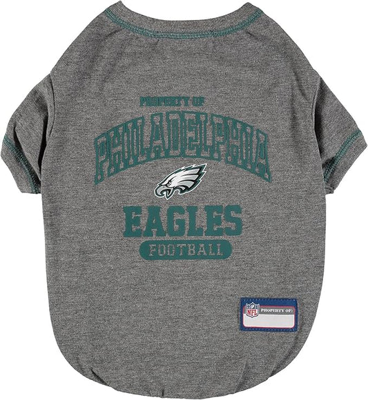 NFL Philadelphia Eagles Dog T-shirt Medium. - Licensed Shirt for Pets Team Colored with Team Logos- Premium Stretchable Materials for the comfort of your Dog & Cat