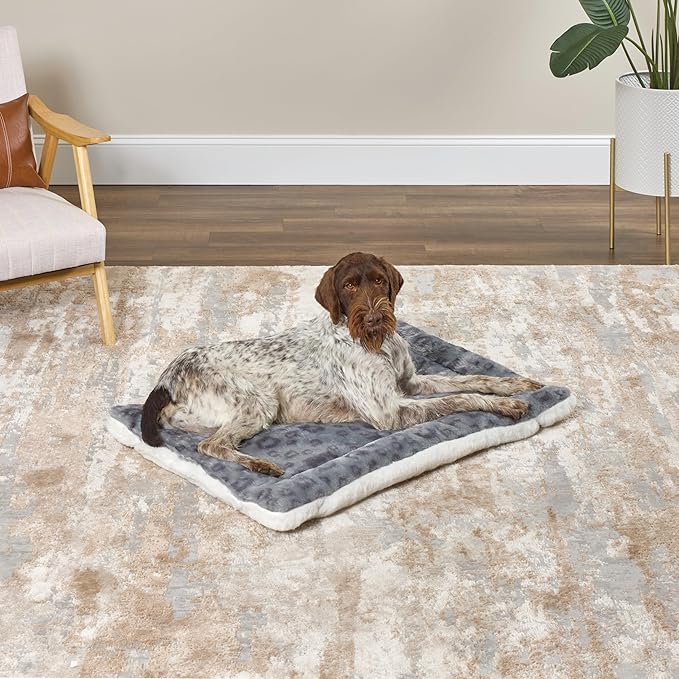 MidWest Homes for Pets Reversible Pet Bed; Machine Washable; Great for Large Dog Breeds; Spotted Gray; 42"; 40242-FVGYS