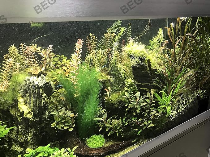Aquarium Decorations 3Pcs Fish Tank Artificial Green Water Plants Made of Silk Fabrics Plastic
