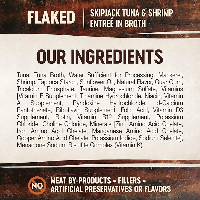 Wellness CORE Signature Selects Shredded Adult Canned Wet Cat Food, Natural, Protein Rich, Grain Free, Skipjack Tuna and Shrimp Entrée Recipe, 5.3 oz, Pack of 12 Cans