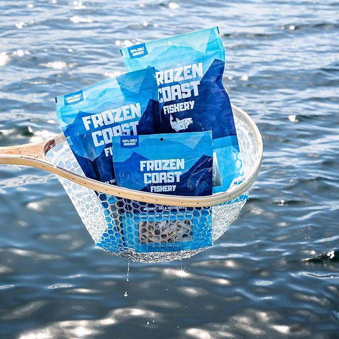 Frozen Coast Freeze-Dried Wild-Caught Salmon Cat & Dog Treats-Single-Ingredient, Omega-3, Grain-Free (2.5 oz-Bag)