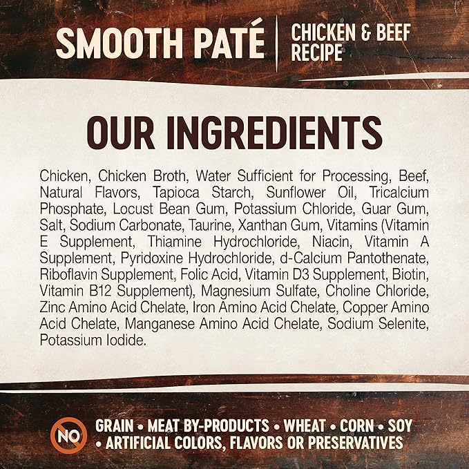 Wellness CORE Tiny Tasters Pate Adult Wet Cat Food, Natural, Protein Rich, Grain Free, Chicken and Beef Recipe, 1.75 oz, Pack of 12 Pouches