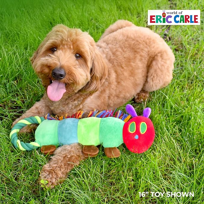 Multipet Eric Carle Very Hungry Caterpillar Rope Tug 9" Dog Toy