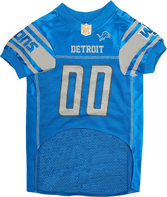 Pets First NFL Detroit Lions Dog Jersey, Size Large, Football Shirt Costume for Pet, Dog Sports T-Shirt, NFL Team Clothing for Cats, Licensed Pet Apparel Available in 7 Sizes and 32 Teams