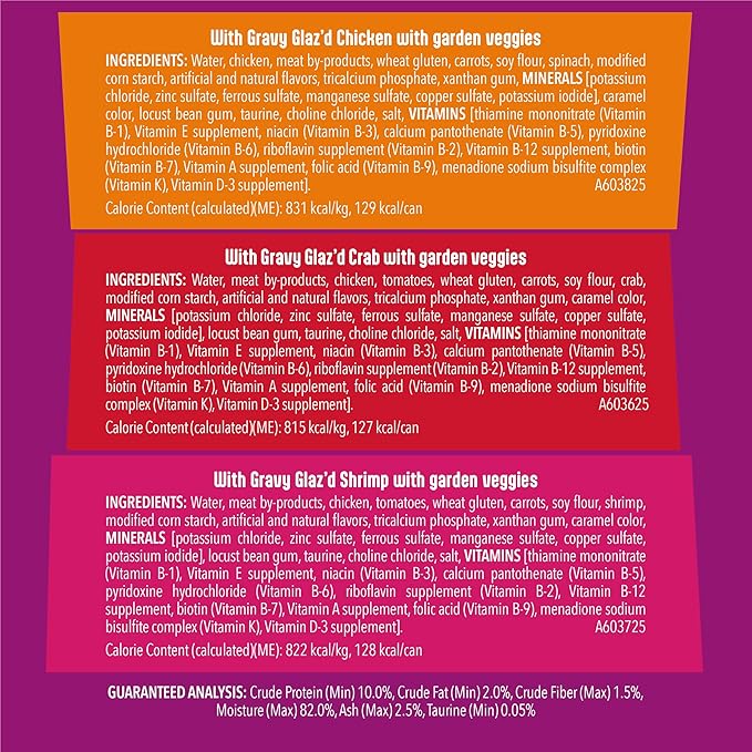Purina Friskies Glaz’d and Infuz’d Wet Cat Food Variety Pack with Chicken, Crab or Shrimp in Wet Cat Food Gravy - 5.5 Ounce (Pack of 12)