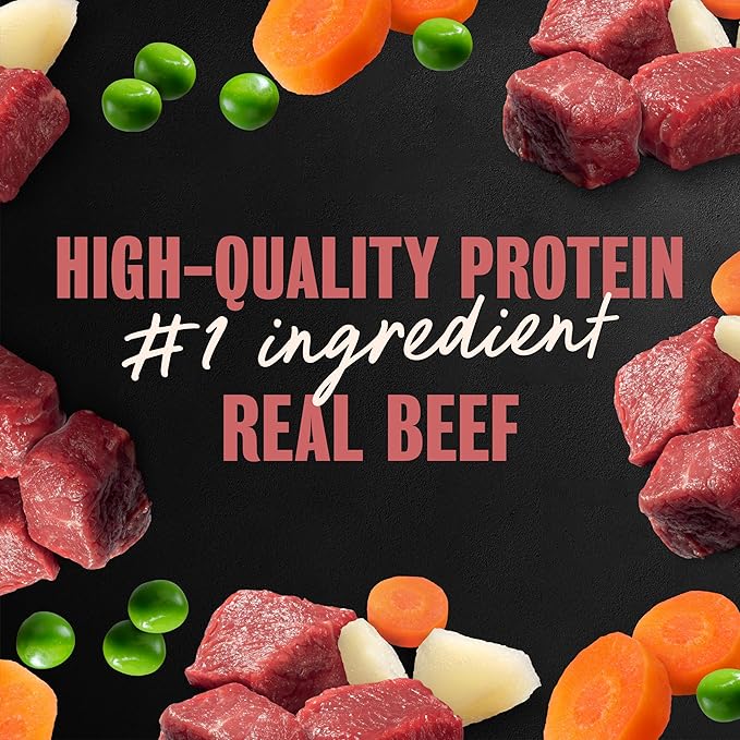 Cesar Home Delights Adult Soft Wet Dog Food Beef Stew, 3.5 oz. Easy Peel Dog Food Tray, 24 Count (Pack of 1)