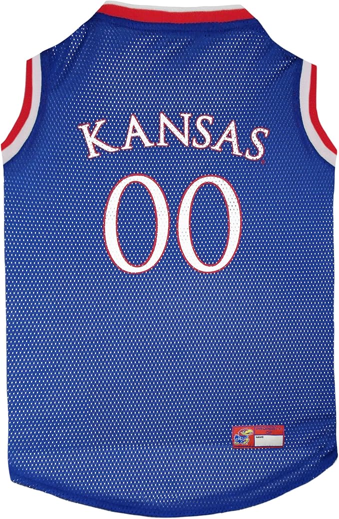 Pets First KU-4020-XXL Kansas Basketball Jersey, Multicolor, One Size