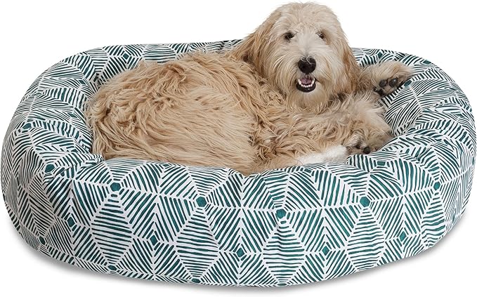 Majestic Pet 52" Charlie Emerald Sherpa Bagel Bed