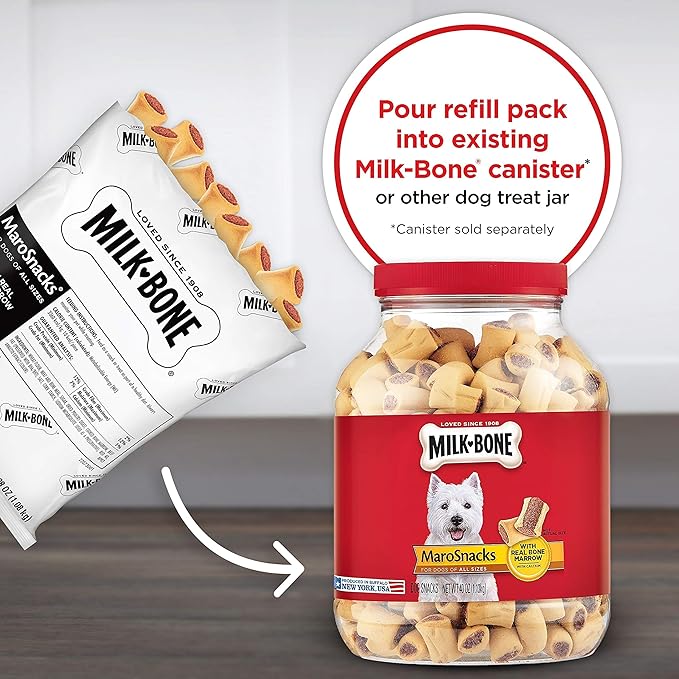 Milk-Bone MaroSnacks Dog Treats, 38 Ounce Refill Packs (Pack of 2)