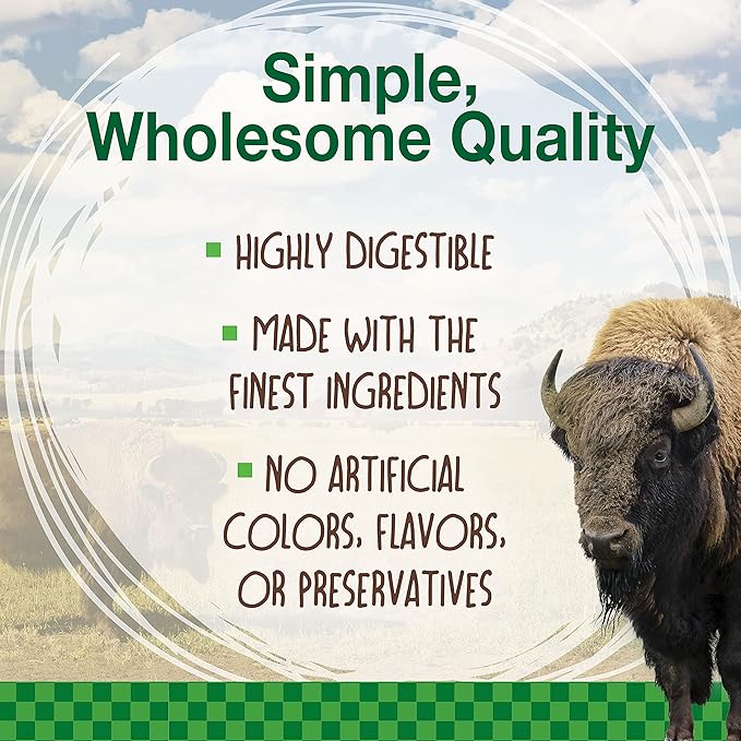 Nylabone Healthy Edibles WILD Natural Dog Chews, Long Lasting Bones for Dogs, Bison Flavor Dog Treats, Medium (2 Count)