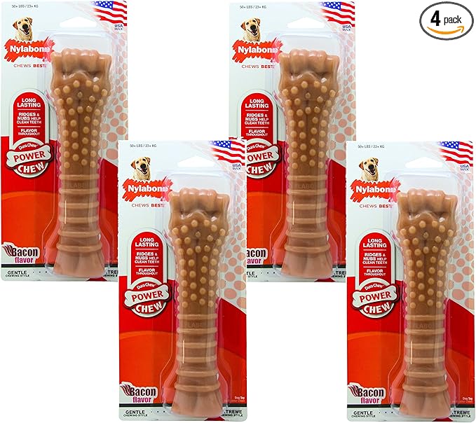 Nylabone 4 Pack Of Dura Chew Souper Bacon Flavored Bones