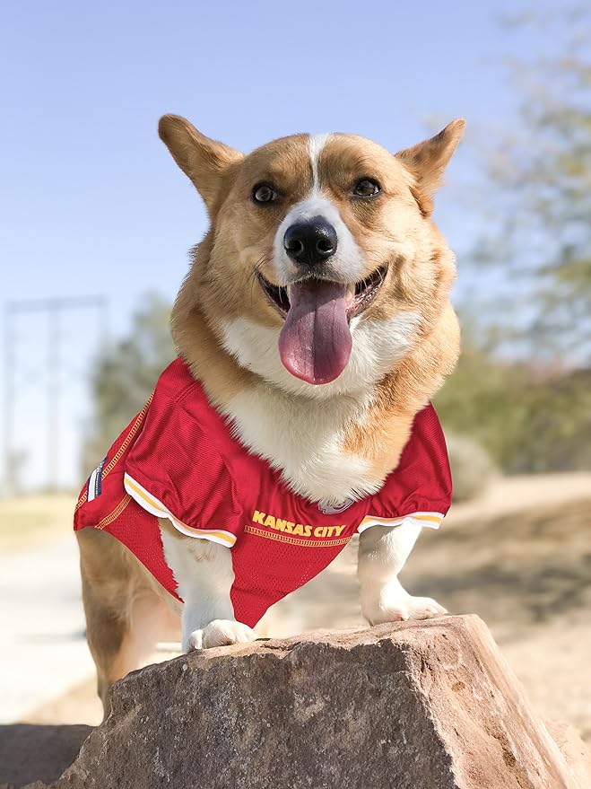 NFL Kansas City Chiefs Dog Jersey - Medium, Football Jersey Costume for Dogs