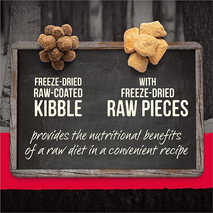 Merrick Backcountry Raw Infused Grain Free Dog Food, Great Plains Red Recipe, Freeze Dried Dog Food - 10 lb. Bag