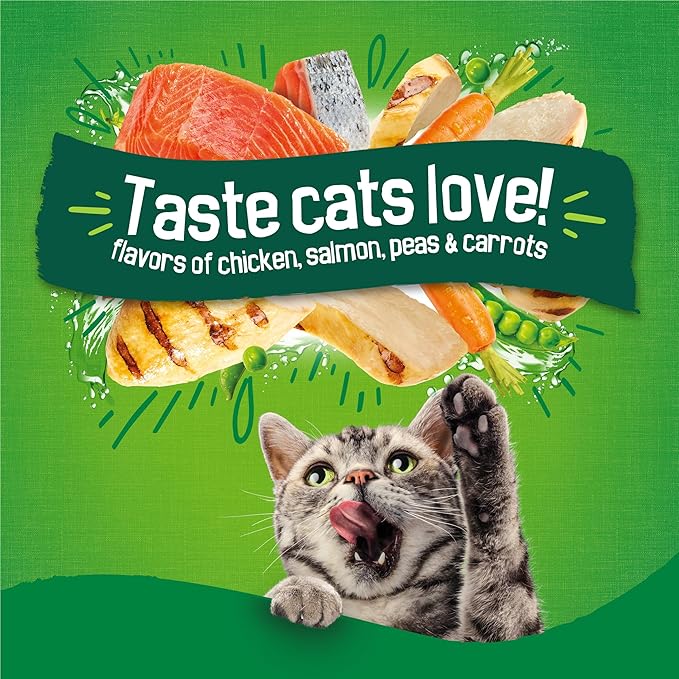 Purina Friskies Dry Cat Food Indoor Delights Flavors of Chicken, Salmon, Peas, and Carrots - (Pack of 4) 3.15 lb. Bags