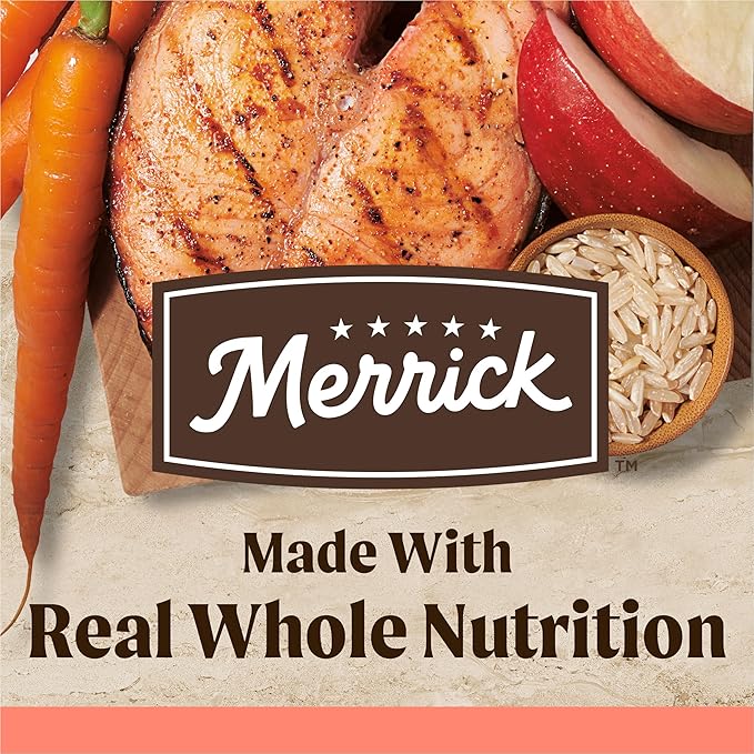 Merrick Healthy Grains Premium Adult Dry Dog Food, Wholesome And Natural Kibble With Salmon And Brown Rice - 25.0 lb. Bag