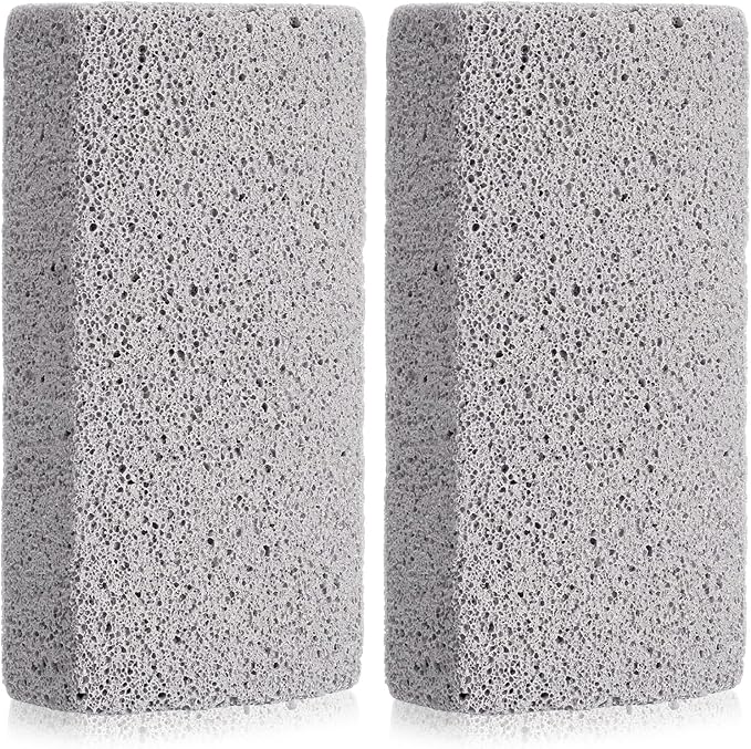 2 Pcs Pet Hair Remover Pumice Stone Dog Cat Fur Removal Cleaner Pet Hair Block Cleaning Tool for Car Interior Couch Furniture Bedding Carpet Household Pets Grooming Supplies(3.94 x 2 x 1.38 Inch,Gray)