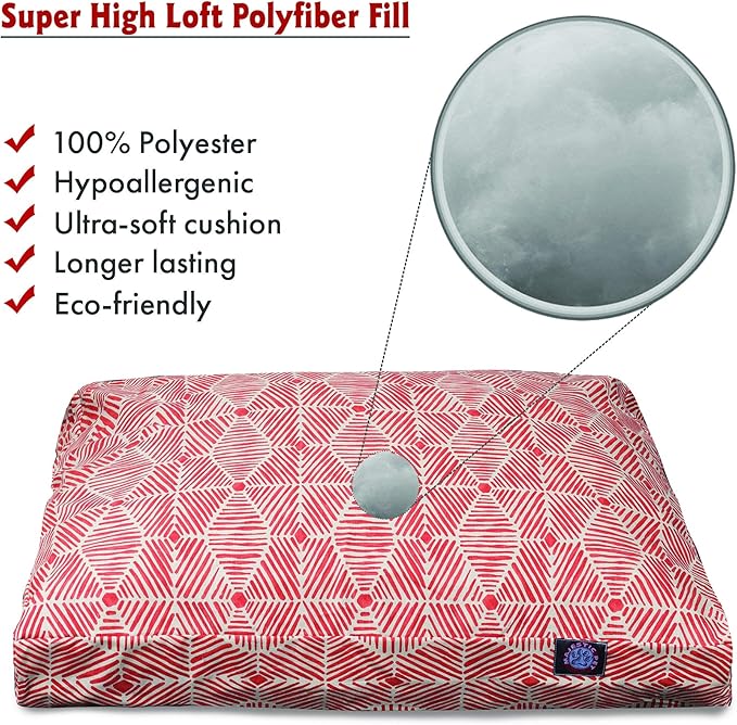 Majestic Pet Charlie Salmon Large Rectangle Pet Bed