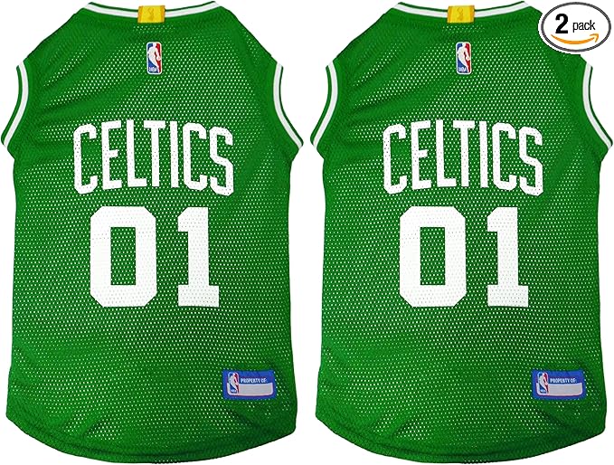 Pets First NBA Boston Celtics Dog Jersey, X-Large - Tank Top Basketball Pet Jersey (Pack of 2)