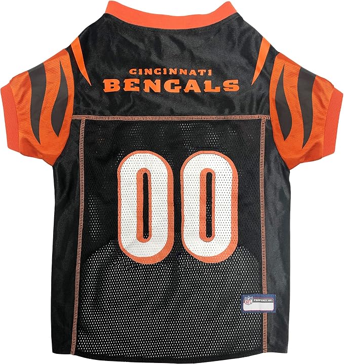 Pets First NFL Cincinnati Bengals Dog Jersey, Size Small, Football Shirt Costume for Pet, Dog Sports T-Shirt, NFL Team Clothing for Cats, Licensed Pet Apparel Available in 7 Sizes and 32 Teams