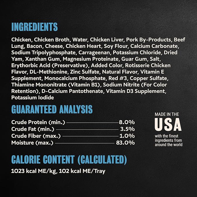Cesar Loaf & Topper in Sauce Wet Dog Food Rotisserie Chicken Flavor with Bacon & Cheese, 3.5 oz. Easy Peel Trays, 24 Count (Pack of 1)