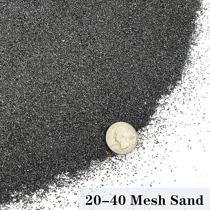 YISZM Aquarium Sand, 20lbs Black Fish Tank Sand, Aquarium Gravel Substrate for Aquascaping, Vivariums, Terrariums, Plants and Crafts
