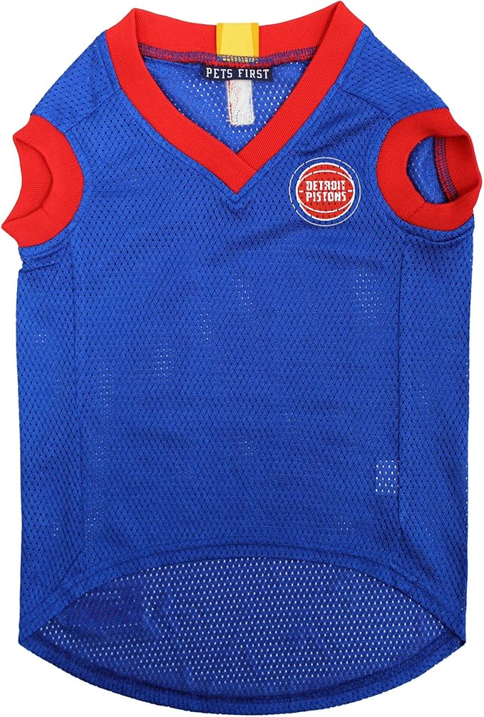 Pets First NBA DETROIT PISTONS DOG Jersey, X-Large - Tank Top Basketball Pet Jersey