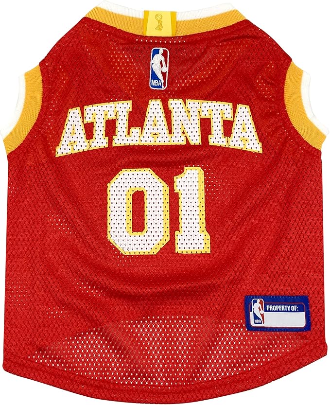 Pets First NBA Atlanta Hawks Dog Jersey, Small- Tank Top Basketball Pet Jersey