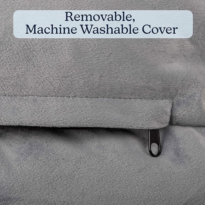 PETMAKER Orthopedic Dog Bed - 42in Dog Couch Bed with Supportive Wraparound Bolster and Removable Washable Cover - Egg-Crate Foam Extra Large Dog Bed for Pets up to 65lbs - Dog Products (Gray)