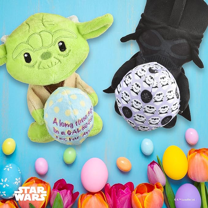 STAR WARS Easter 9" Darth Vader Empire Egg Squeaker Pet Toy | 9 Jumbo Plush Squeaker Easter Vader Pet Toy Toy for Dogs Easter Stuffed Darth Vader 9 inch