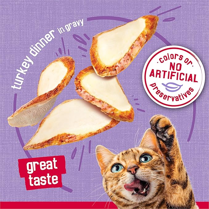 Friskies Purina Prime Filets Turkey Dinner in Wet Cat Food Gravy - 5.5 oz. Cans (Pack of 48)