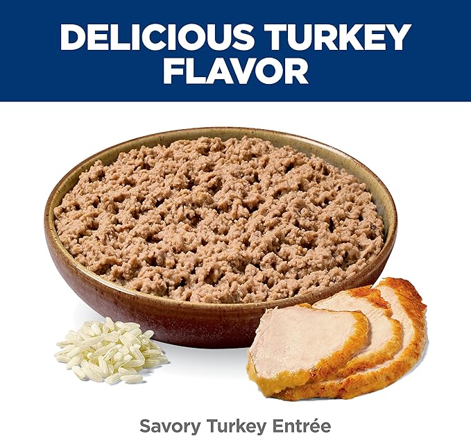 Hill's Science Diet Adult 7+ Wet Cat Food, Turkey Minced, 5.5 oz. Cans, 24-Pack