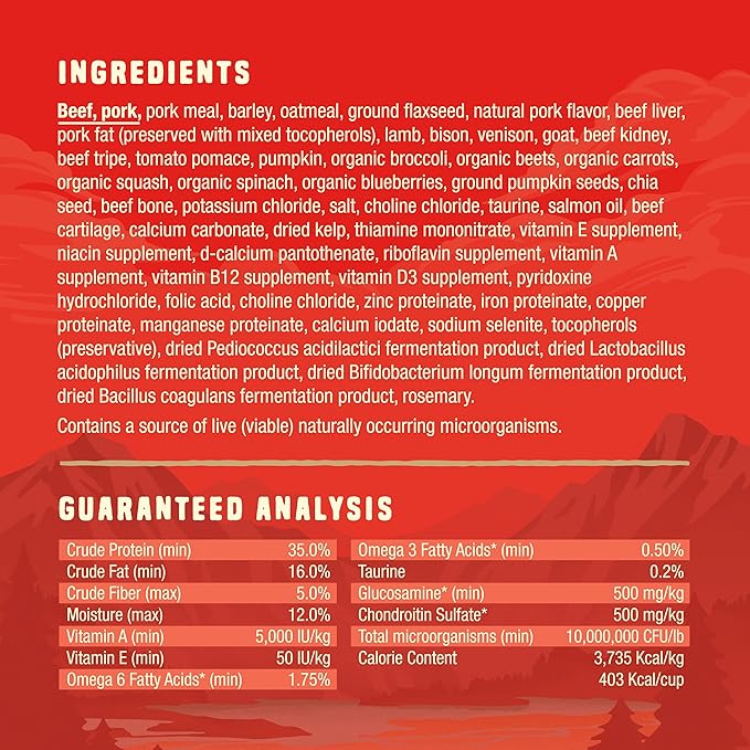 Stella & Chewy's Wild Red Dry Dog Food Raw Coated High Protein Wholesome Grains Red Meat Recipe, 3.5 lb. Bag (Pack of 2)
