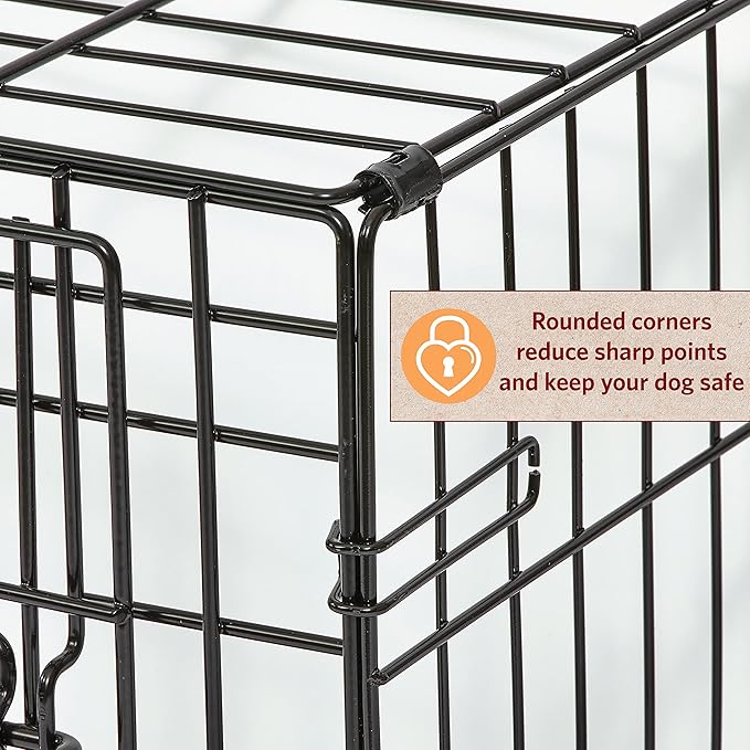 MidWest Homes for Pets 22-Inch LifeStages Crate for Extra-Small Breeds, Up to 15 lbs, Double Door Folding Dog Crate with Divider Panel, Leak-Proof Tray & Secure Latch, Heavy-Duty & Easy to Assemble