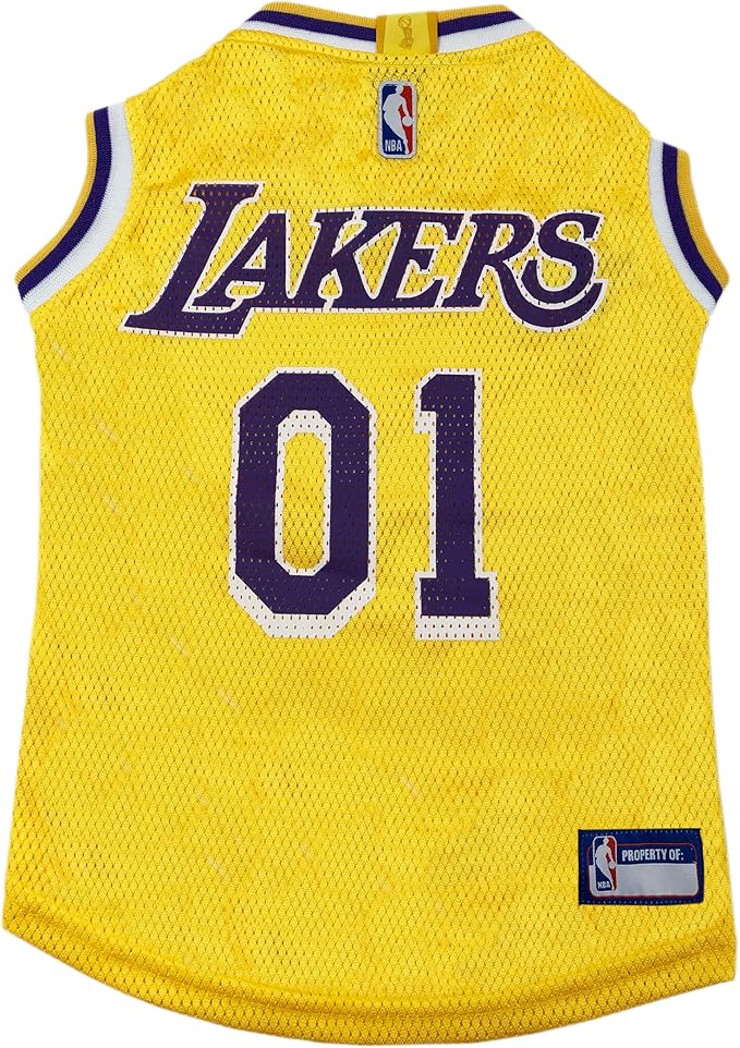 NBA LOS ANGELES LAKERS DOG Jersey, Medium - Tank Top Basketball Pet Jersey