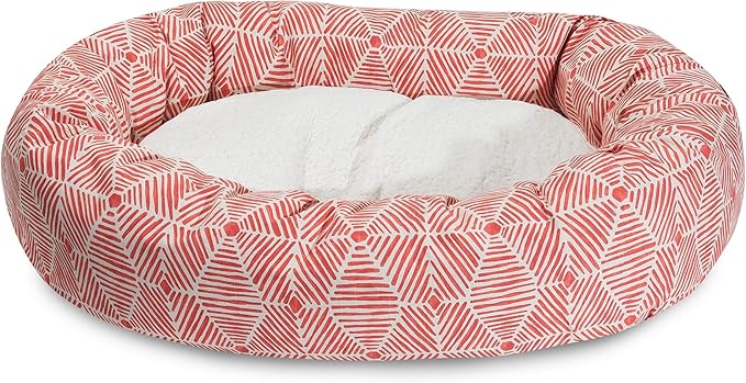 Majestic Pet 24" Charlie Salmon Sherpa Bagel Bed