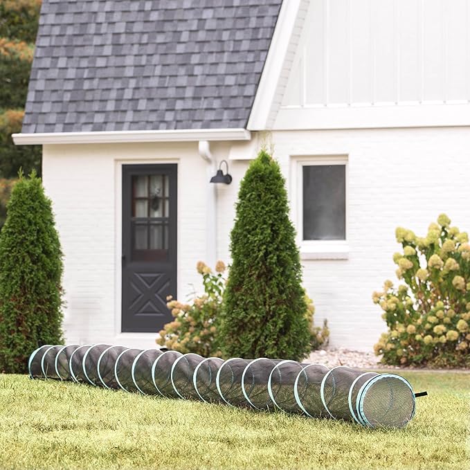Kitty City Catio Outdoor 20' Cat Tunnel – 20‑Foot Cat‑Sized Play Tunnel, 11” Diameter, Modular Catio Connector for Cats & Small Pets