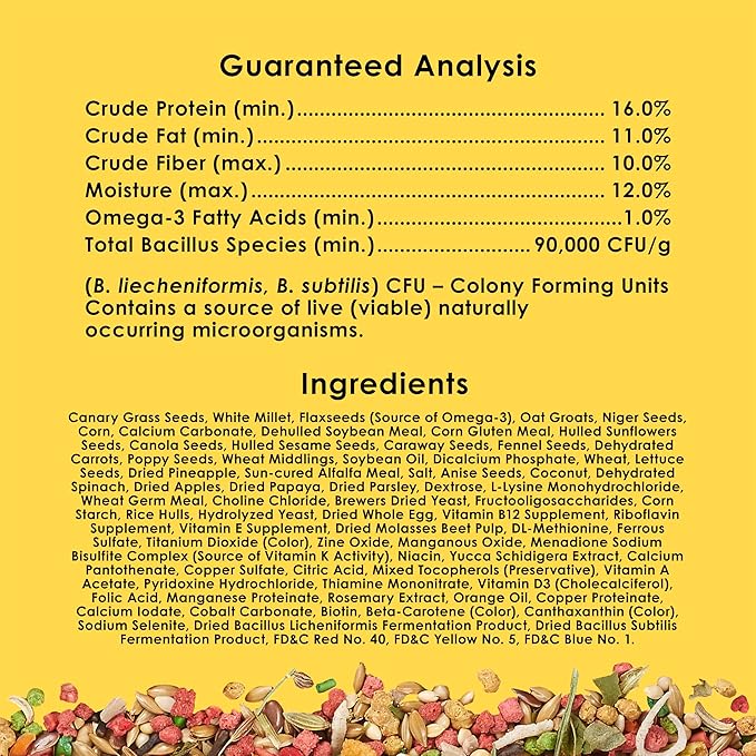Kaytee Fiesta Max Premier Bird Food For Canaries And Finches, 2-Pound Bag