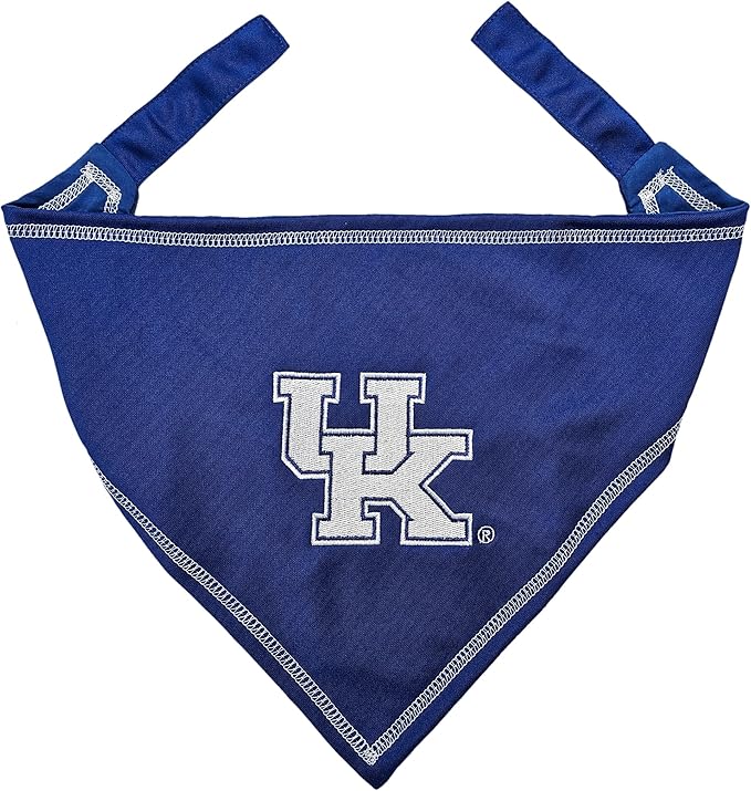 Pets First NCAA Kentucky Wildcats TIE Bandana, Size Small/Large. Dog Bandana Scarf Bib for Pet Cat Dog. The Ultimate Game-Day, Party Bandana
