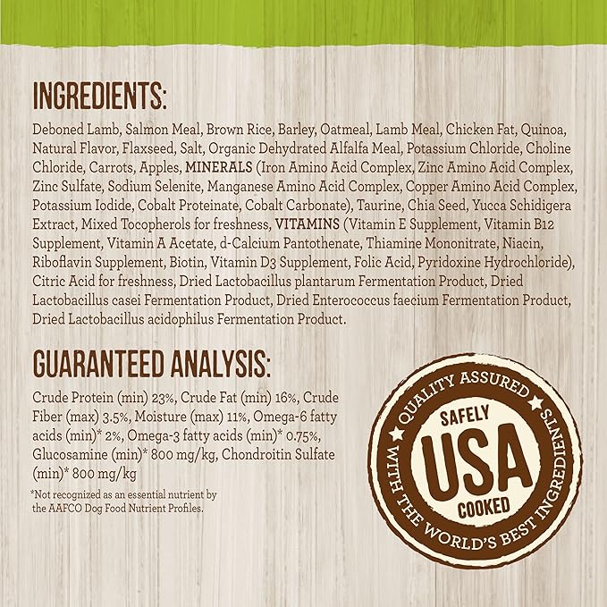 Merrick Healthy Grains Premium Adult Dry Dog Food, Wholesome And Natural Kibble With Lamb And Brown Rice - 12.0 lb. Bag