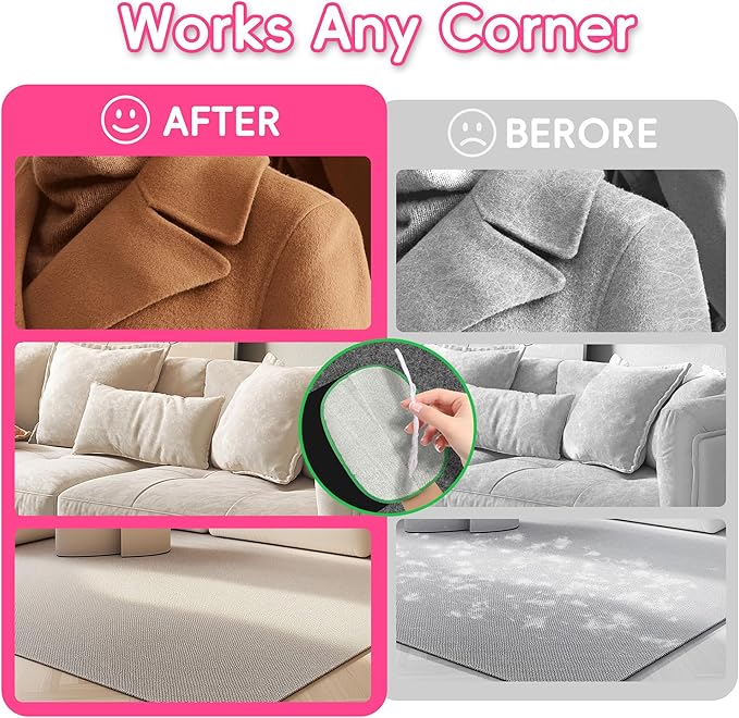2 Pack Magic Brush Pet Hair Removal Gloves for Cat & Dog, Ectrostatic Five-Finger Fur Remover, The Magic Brush Pure Path Grooming Remover Glove for Laundry, Carpet & Car Seat (Green & Pink