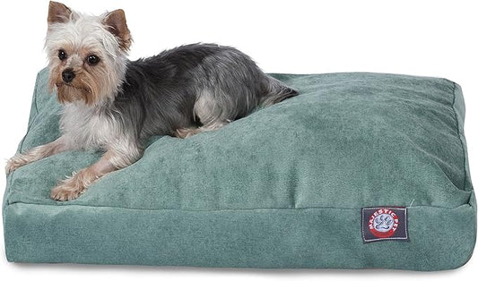 Majestic Pet Villa Rectangle Dog Bed Washable – Non Slip Comfy Pet Bed – Crate Bed with Removable Washable Cover – Kennel Bed for Sleeping, Polyester Fiber, Large, Azure