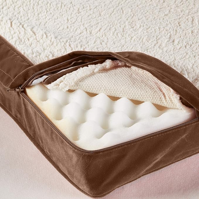 Happy Hounds Bella Orthopedic Rectangle Cat Bed, Latte
